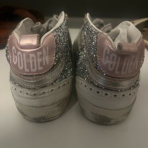 High top golden goose size 38 glitter pink